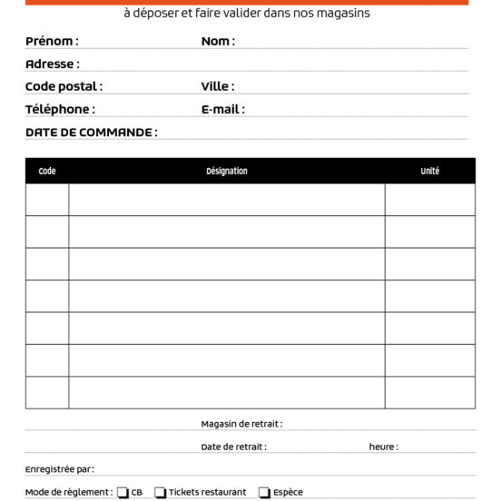 BON DE COMMANDE - LES FÊTES DE PÂQUES