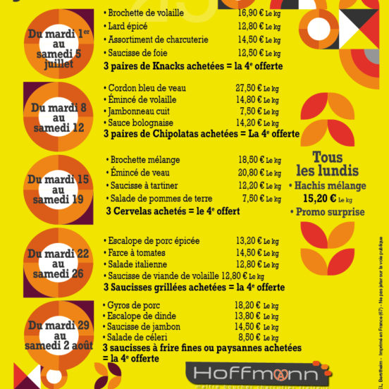 PROMOTIONS JUILLET