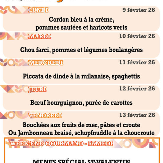 PLAT DU JOUR - Semaine 7